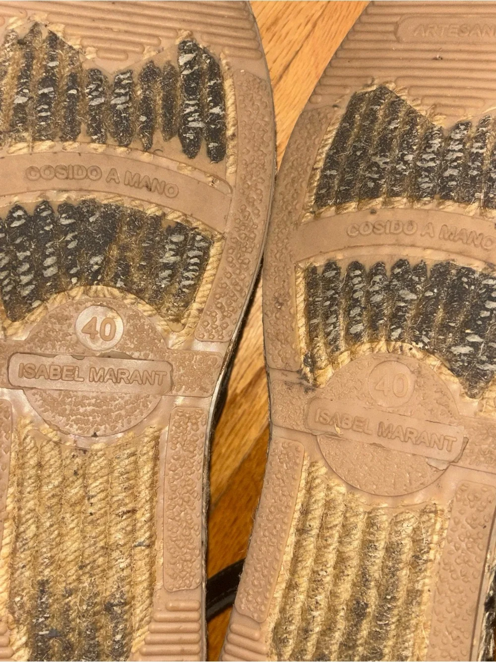 Isabel Marant Paisley Espadrille Ankle Strap Sandals Navy Size 40 - EUC